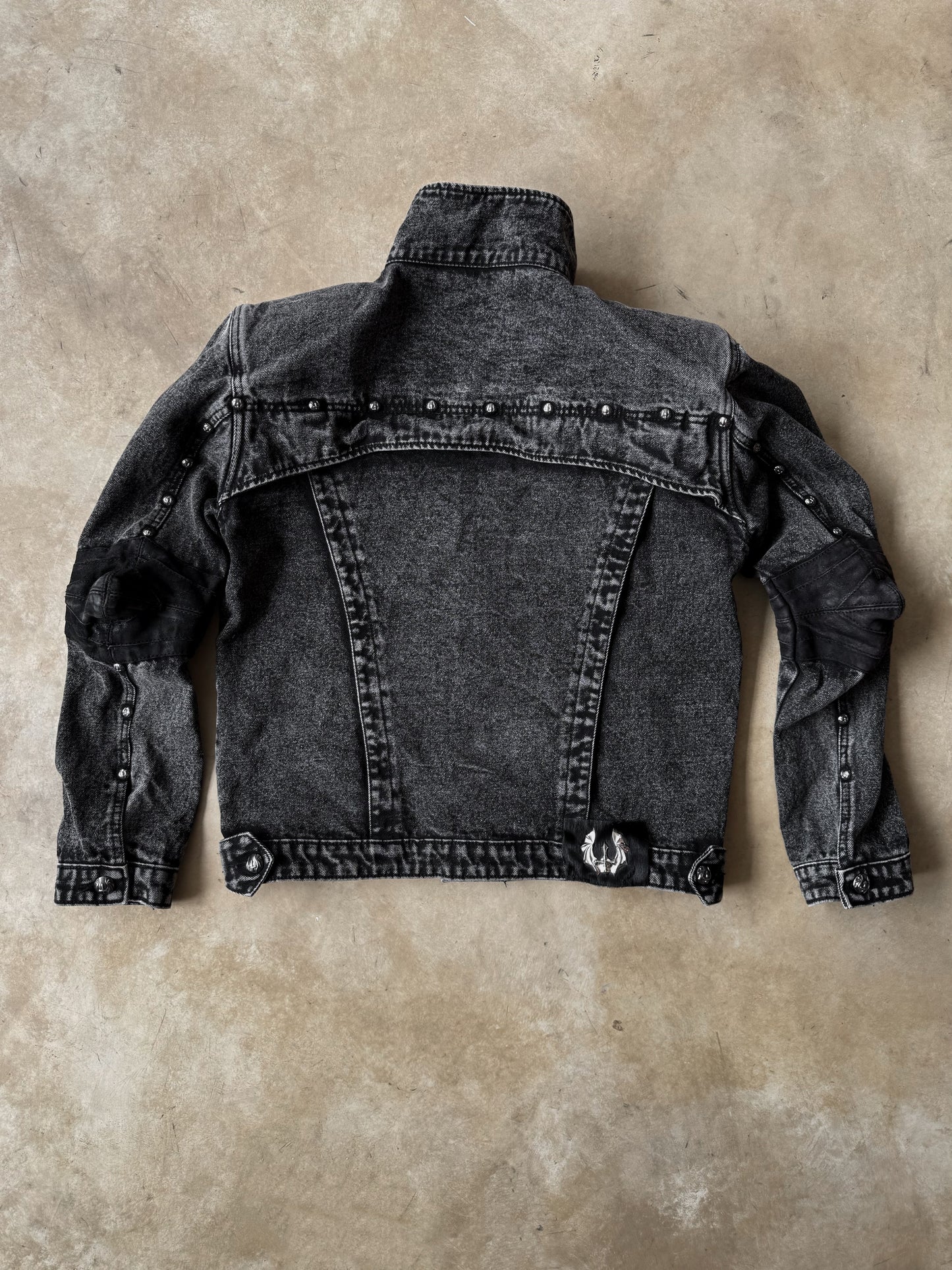 Knight Denim Jacket - Grey Acid Washed (Available)