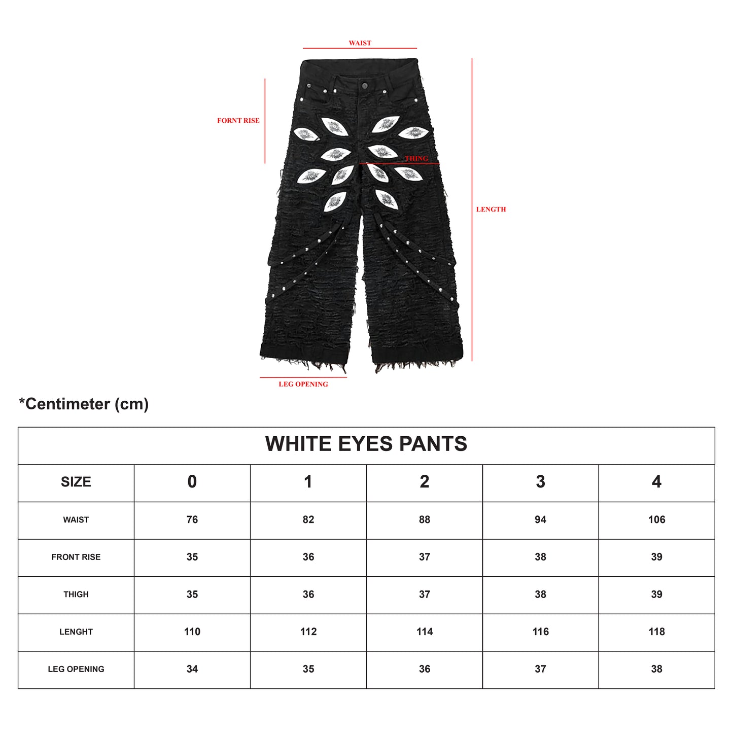 WHITE EYES PANTS (Available)