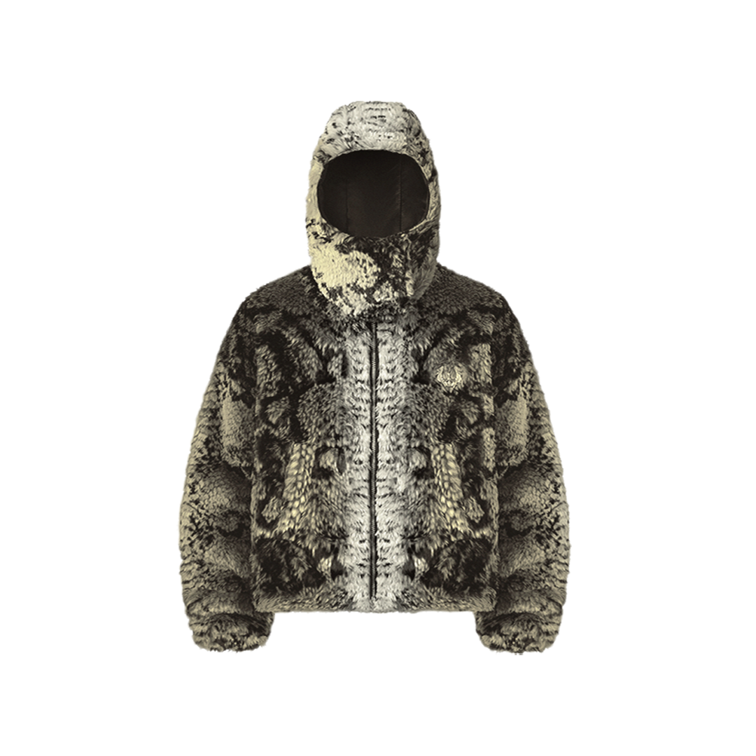 Snake Fur Jacket - Beige – UNIZ