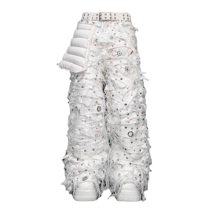 WHITE MONSTER PANTS - DROP 1