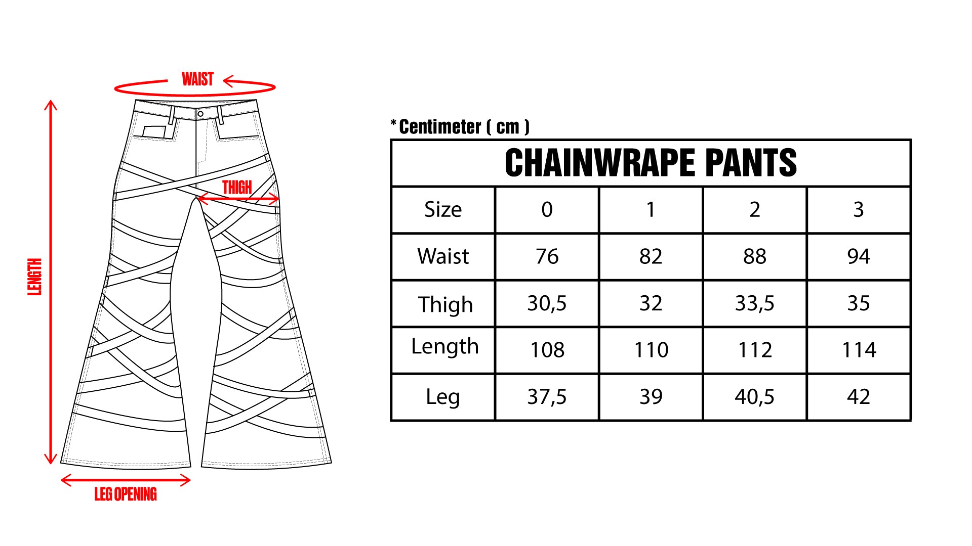 UNIZ WORLD Chainwrape Pants サイズ1 Chainwrape Pants – UNIZ