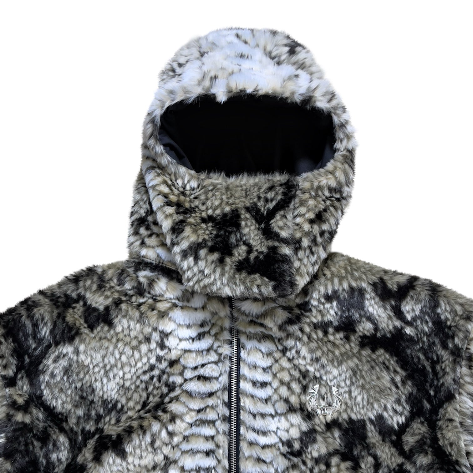 Snake Fur Jacket - Beige – UNIZ