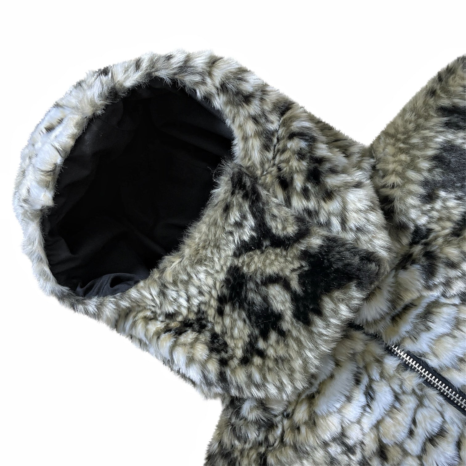 Snake Fur Jacket - Beige – UNIZ