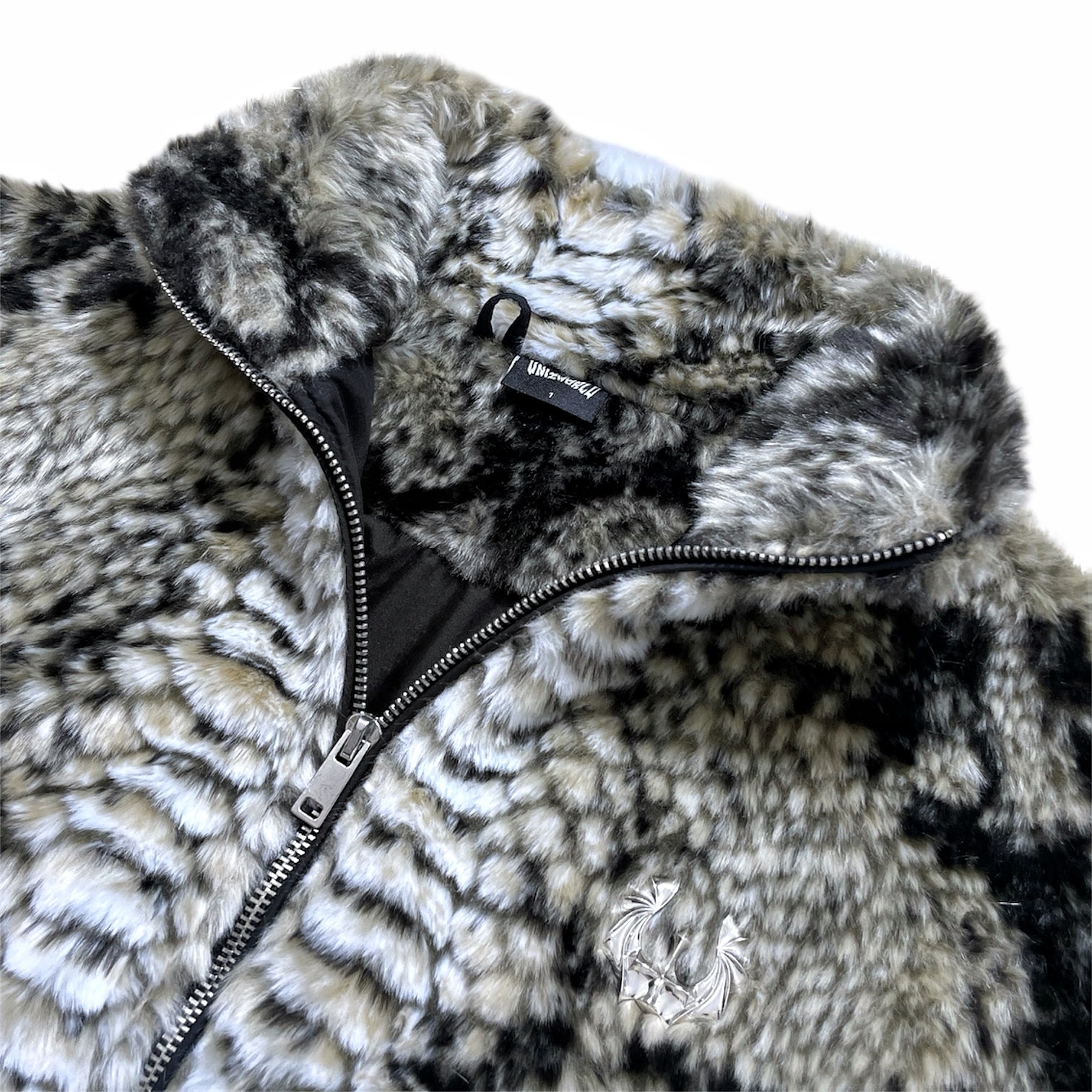 Snake Fur Jacket - Beige – UNIZ
