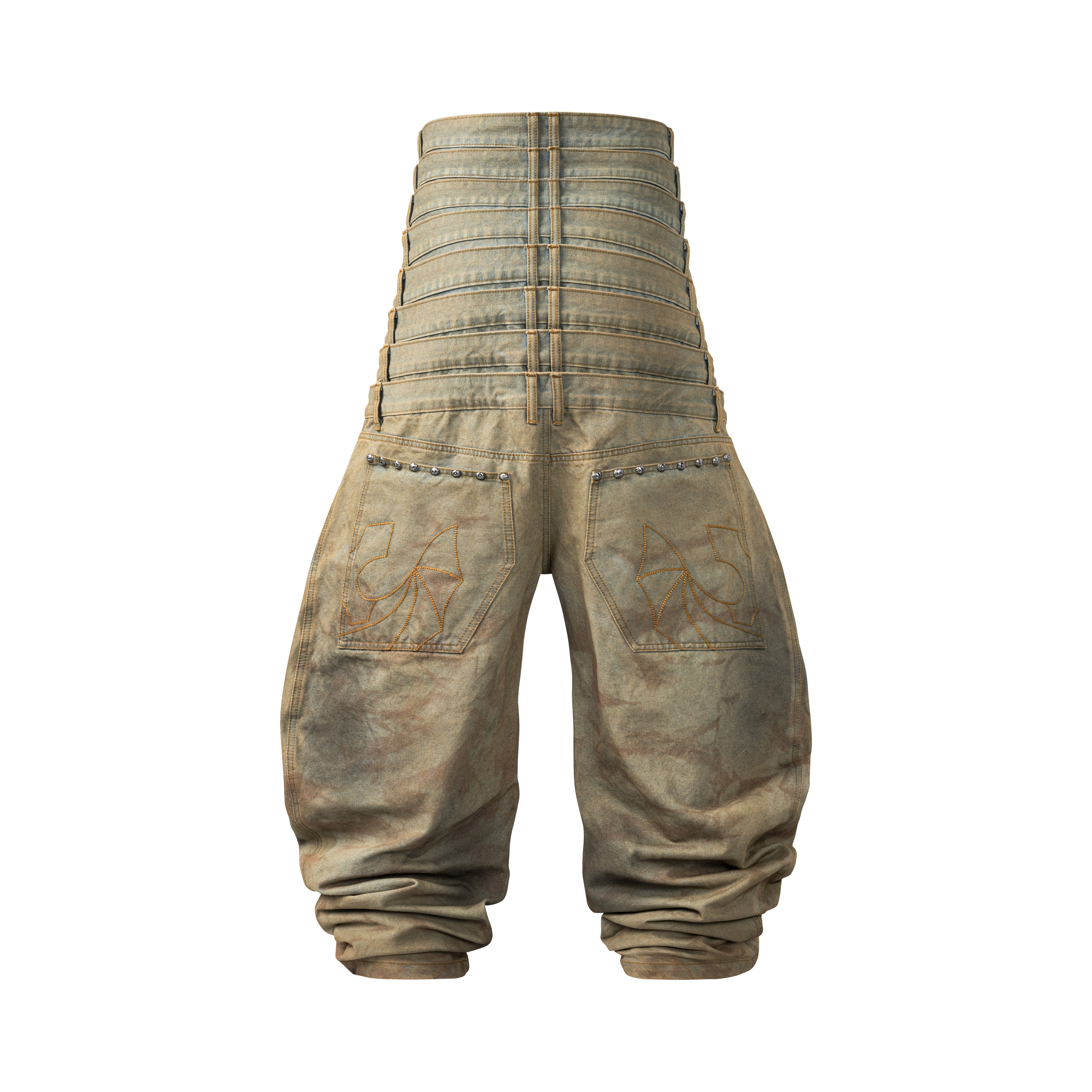 8 Backs J-Cut Pants - Dirty Washed(PRE-ORDER 2 WEEKS) – UNIZ