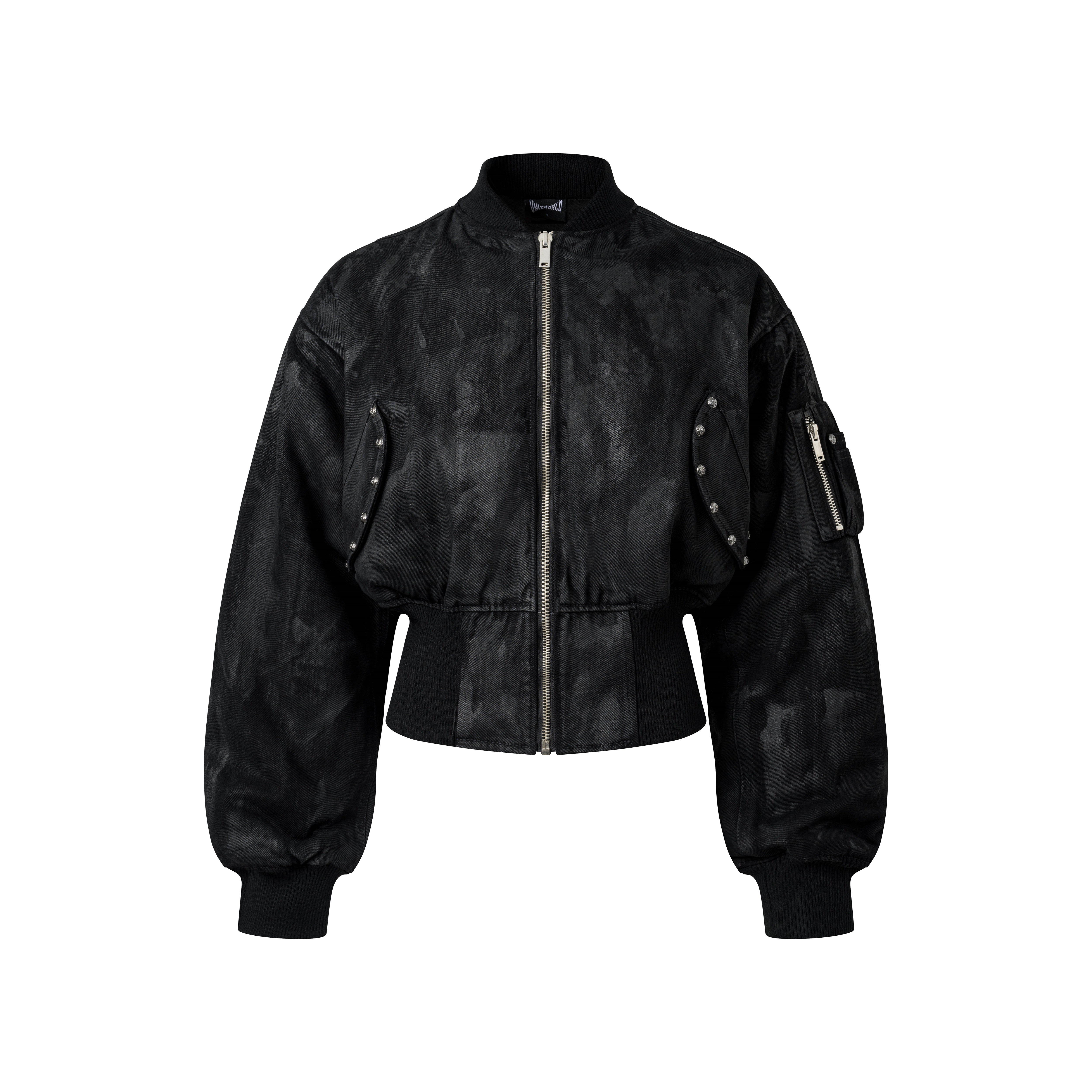 【Uniz】Black Coating Bomber Jacket Black Coating Bomber Jacket(PRE-ORDER 4 WEEKS) – UNIZ