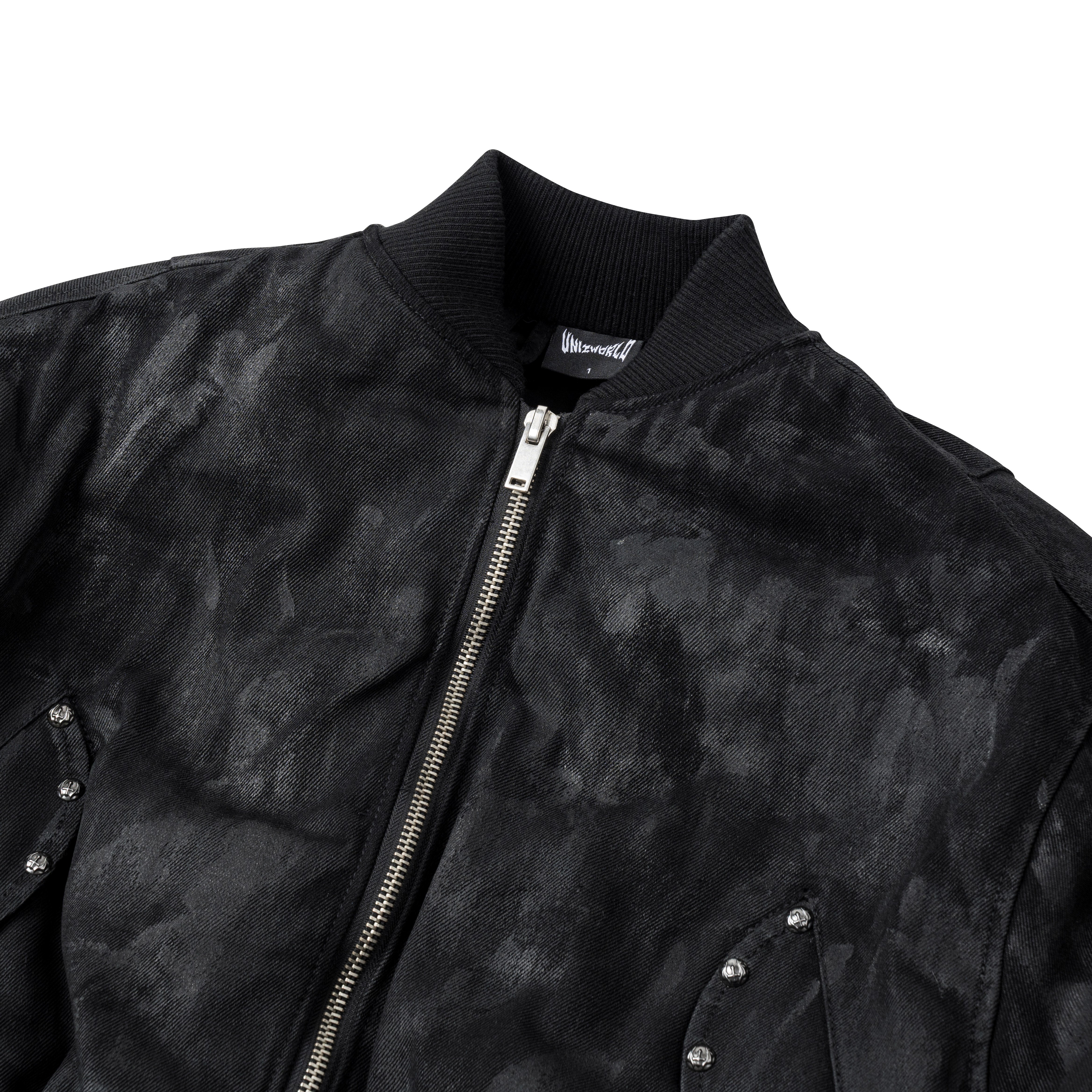 Black Coating Bomber Jacket(PRE-ORDER 4 WEEKS) – UNIZ
