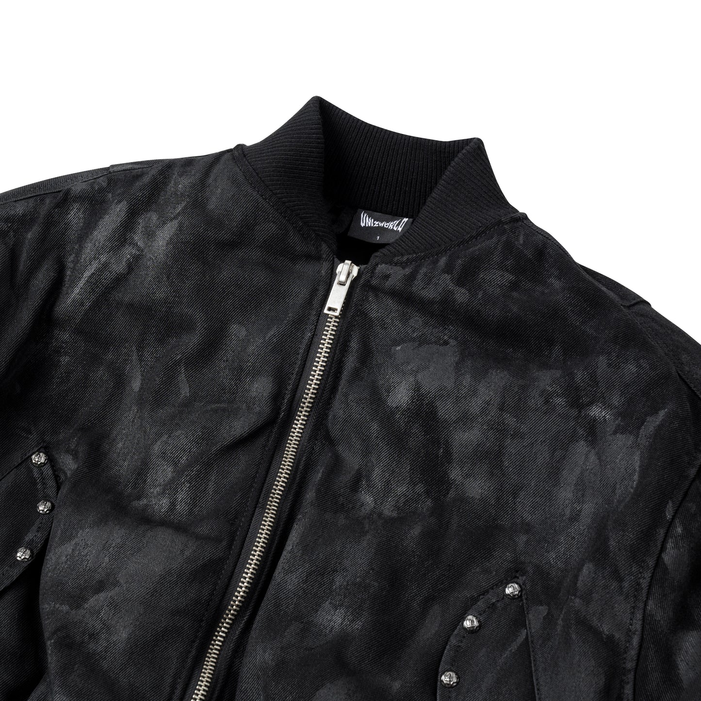 Black Coating Bomber Jacket(PRE-ORDER 4 WEEKS)