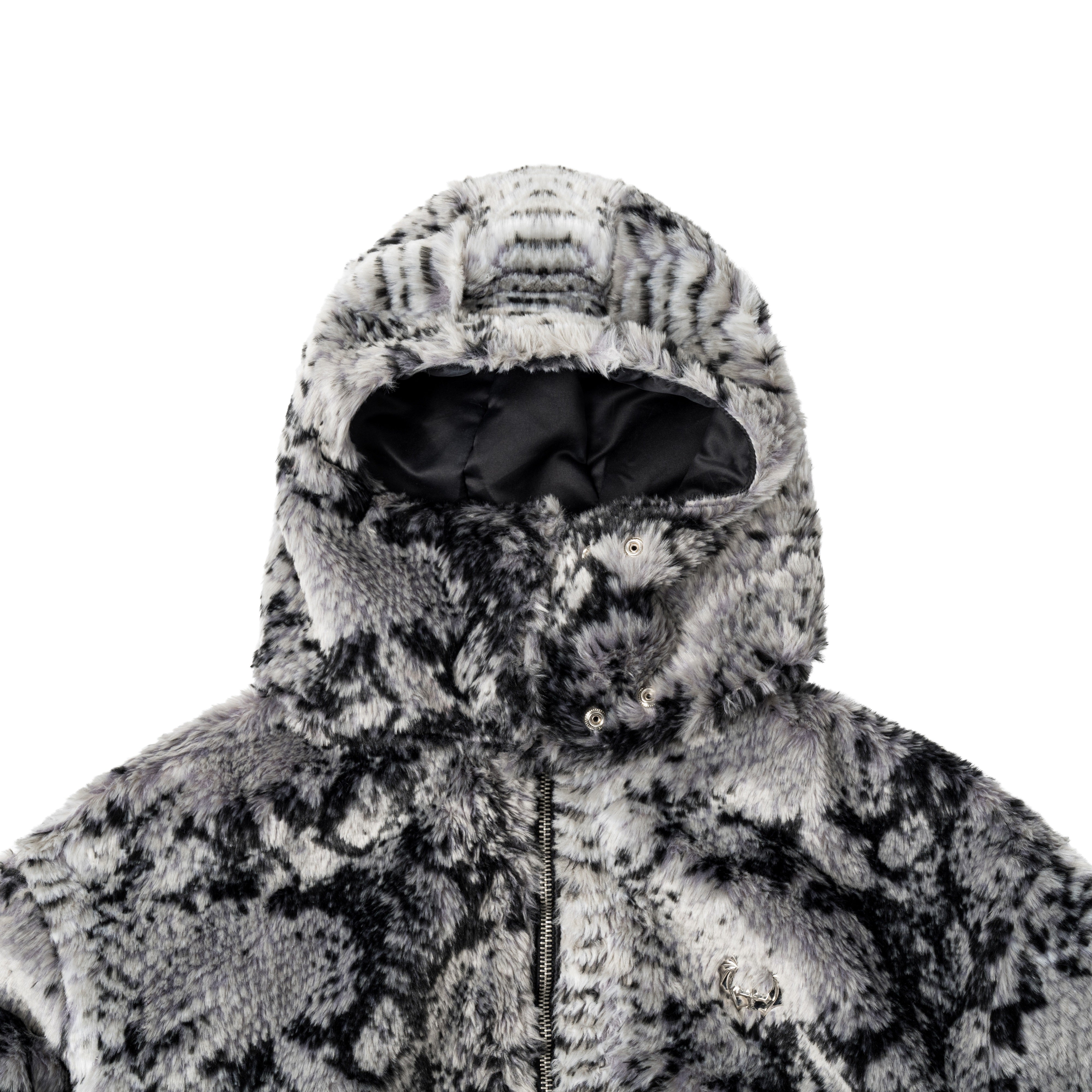 Snake Fur Jacket - Grey – UNIZ