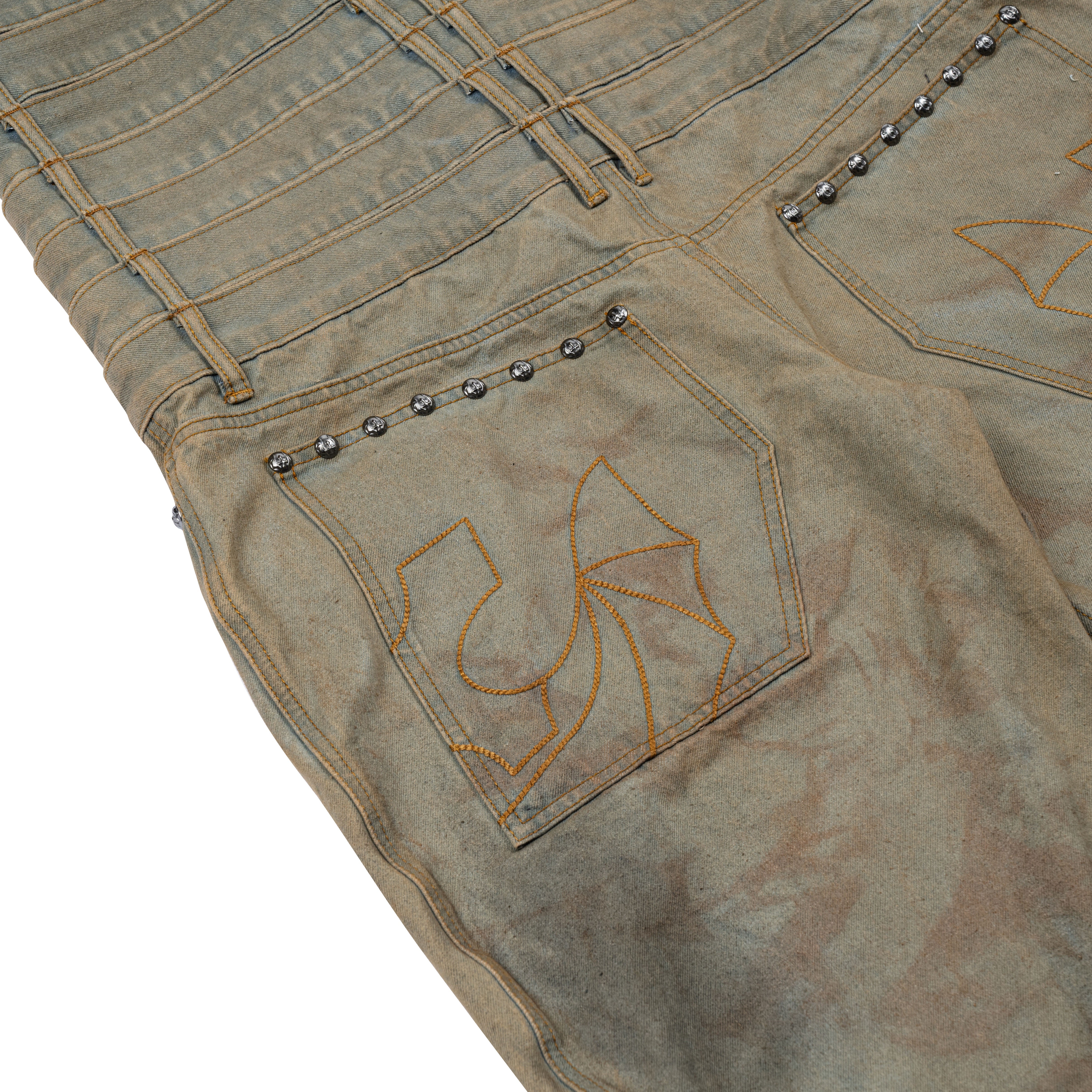 8 Backs J-Cut Pants - Dirty Washed(PRE-ORDER 2 WEEKS) – UNIZ