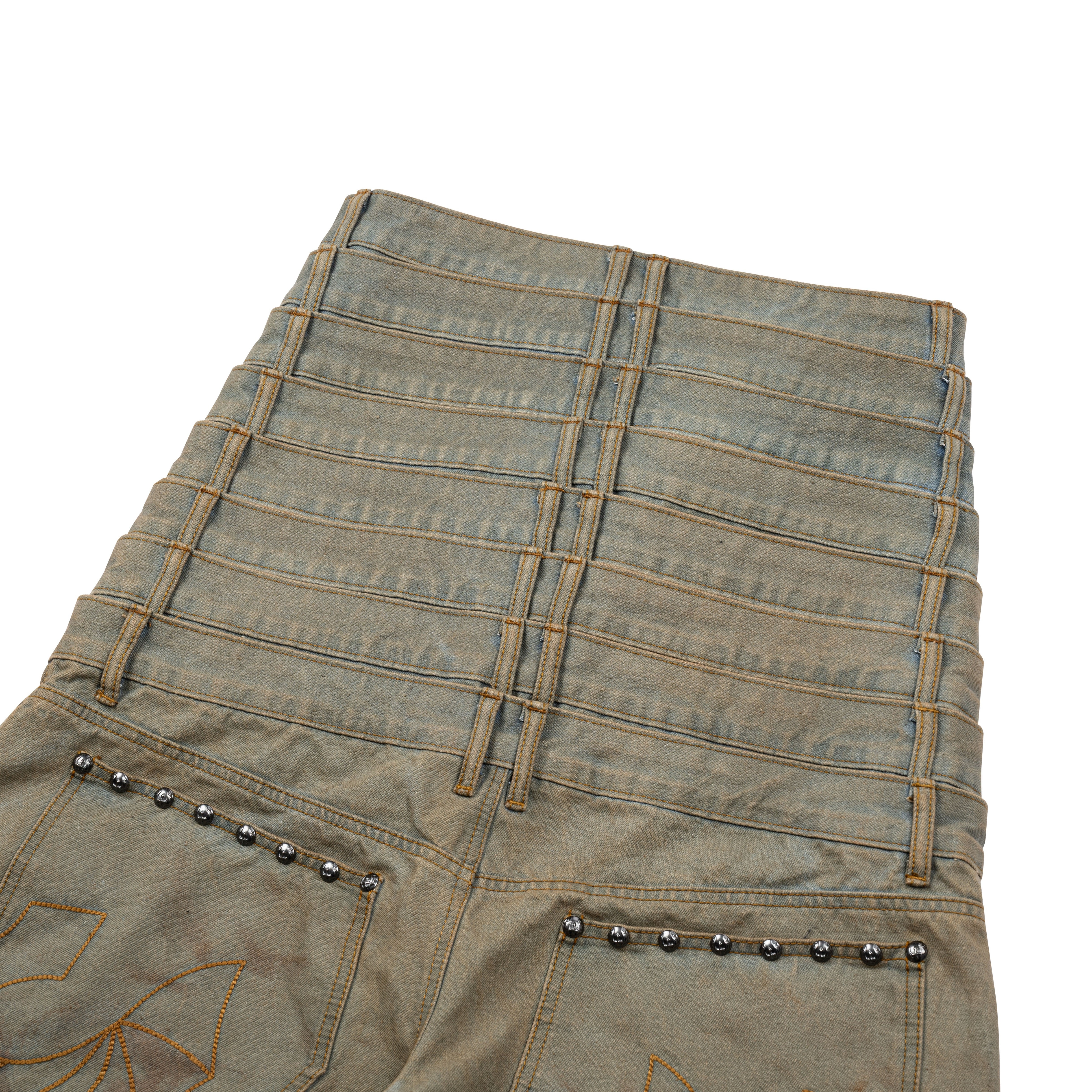 8 Backs J-Cut Pants - Dirty Washed(PRE-ORDER 2 WEEKS) – UNIZ