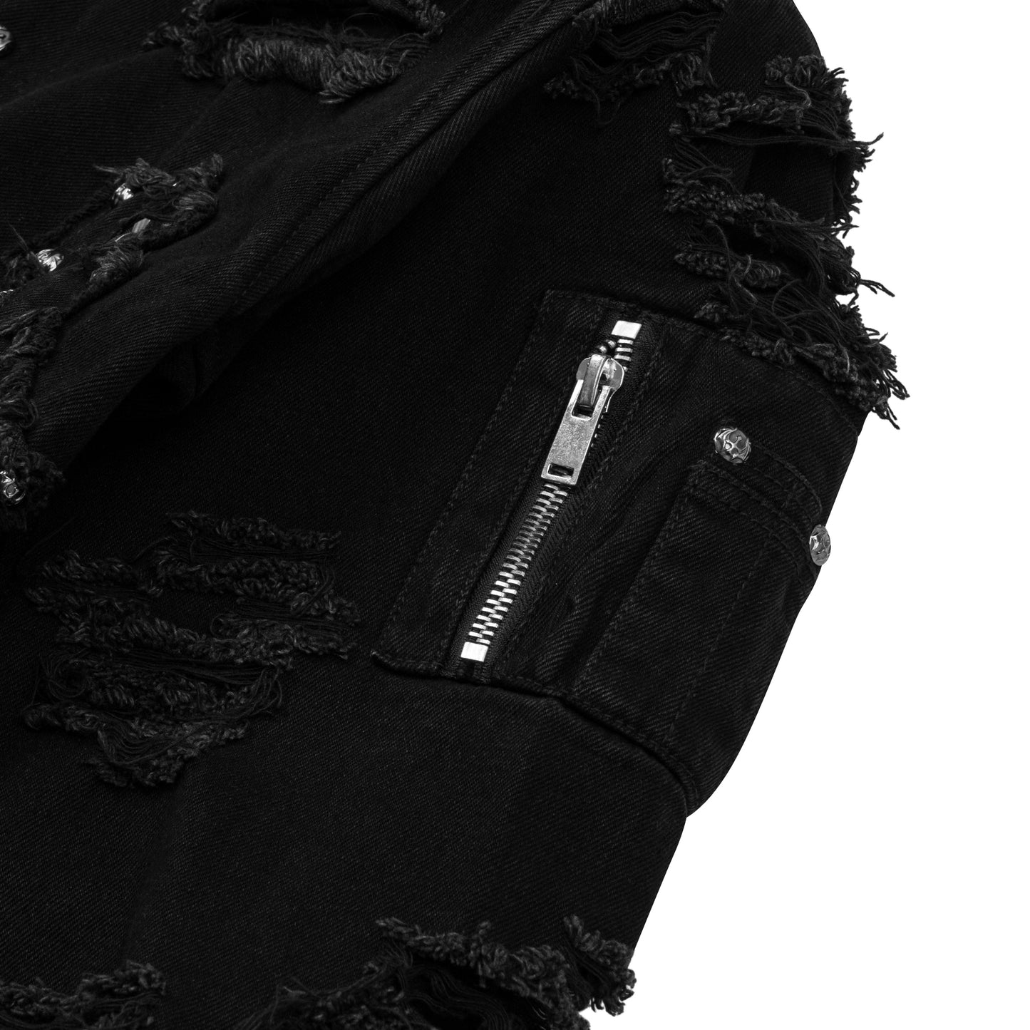 Rogue Distressed Zip Jacket (PRE-ORDER 8 WEEKS)