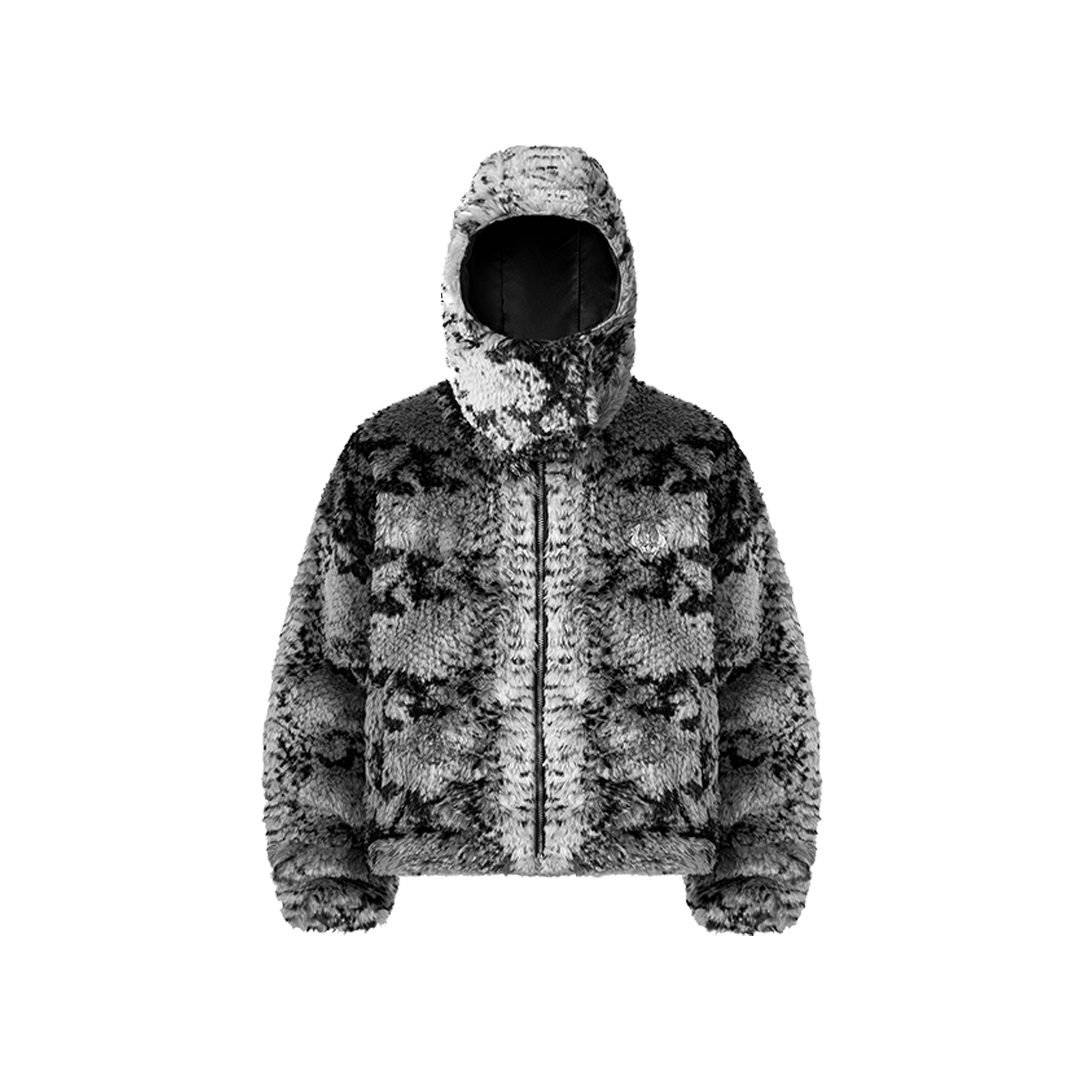 Snake Fur Jacket - Grey – UNIZ