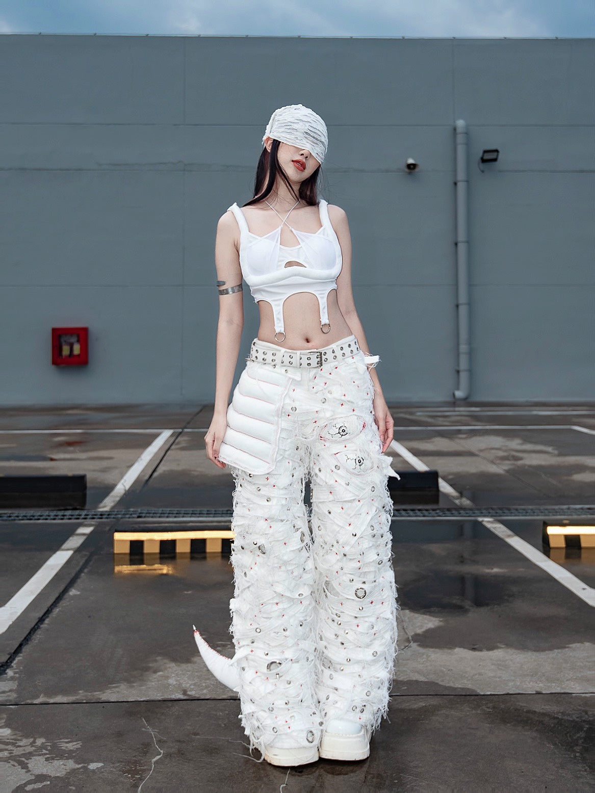 WHITE MONSTER PANTS - DROP 1