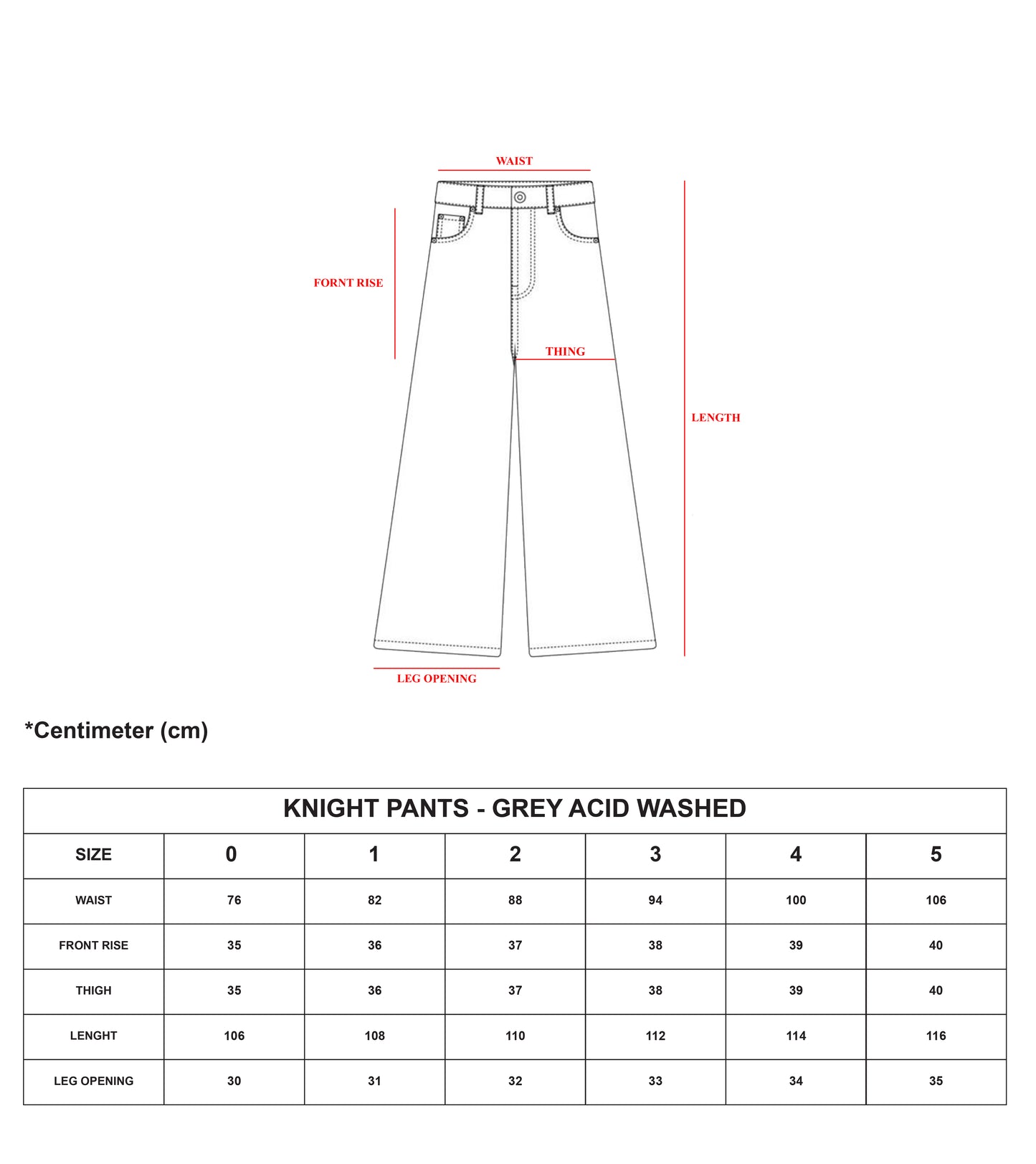 Knight Pants - Grey Washed (Pre-order 2 weeks)